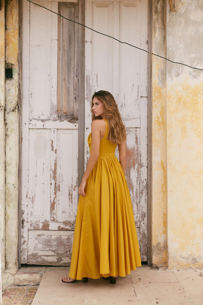 Magdalena Mustard Dress