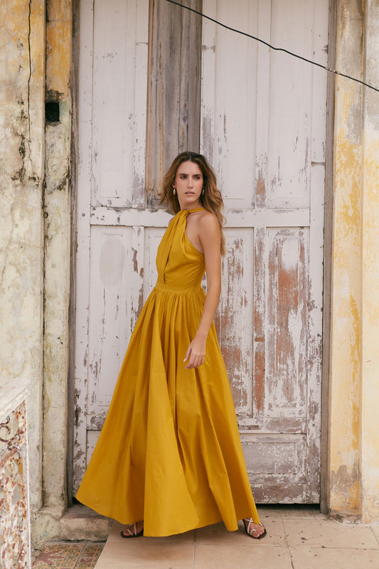 Magdalena Mustard Dress
