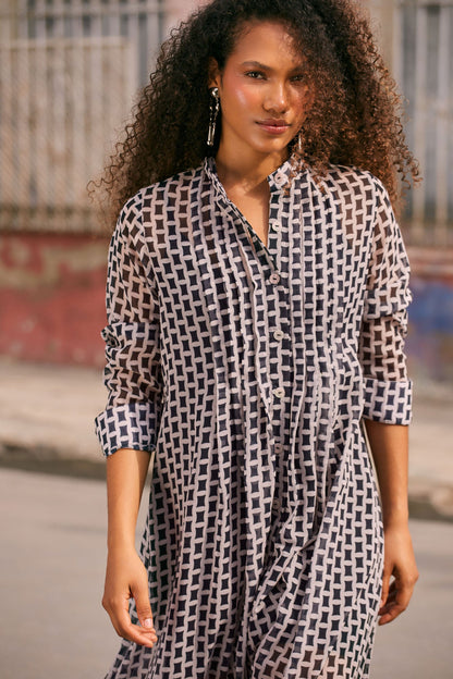 Siberia Black Print Dress