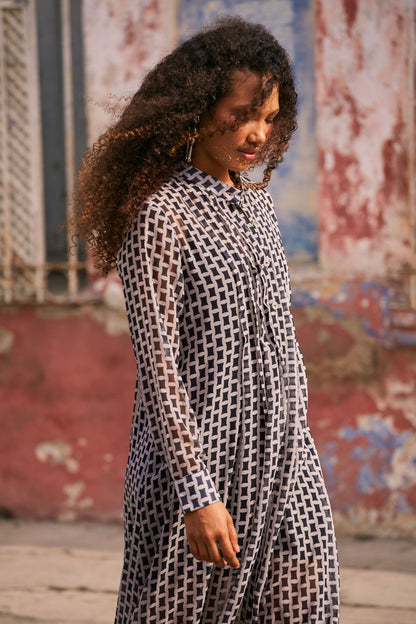 Siberia Black Print Dress
