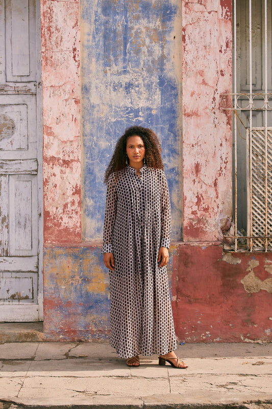 Siberia Black Print Dress